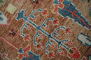Tree of Life Rust and Brown Hand Knotted 8x10 Traditional Oushak Wool Rug