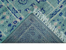 Tree of life Teal And Blue Hand knotted 4x6 Wool Area Rug