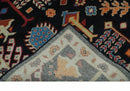 Tree of life Vibrant colorful Black, Beige, Peach and Blue Hand Knotted Traditional Oushak Custom Made wool area Rug
