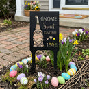 Custom Metal Yard Sign - Personalized Easter Gnome Stake