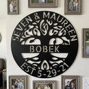 Custom Metal Wall Art - Personalized Tree of Life Sign