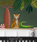 Jungle Animals Tropical theme - Fabric Nursery Wall Art Decals