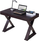 Trendy Espresso Writing Desk with Drawer and Storage