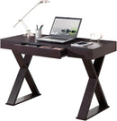 Trendy Espresso Writing Desk with Drawer and Storage