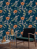 Trendy Floral Pattern Wallpaper