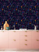 Trendy Wild Floral Pattern Wallpaper