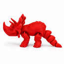 3D Printed Articulated Flexible Triceratops Dinosaur | Multiple Colors | Black Sheep Products LLC