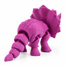 3D Printed Articulated Flexible Triceratops Dinosaur | Multiple Colors | Black Sheep Products LLC