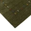 Tribal Border Design Hand Loomed Wool Area Rug