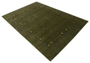 Tribal Border Design Hand Loomed Wool Area Rug