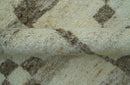 Tribal Custom Made Contemporary Beige Hand knotted Wool Area Rug