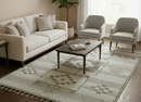 Tribal Custom Made Contemporary Beige Hand knotted Wool Area Rug