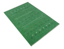 Tribal Design Green Traditional Hand loom 4.6x7 Wool Area Rug