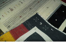 Tribal Gabbeh Ivory, Black, Gold and Maroon Stripes design Traditional Hand loom 4.6x7 Wool Area Rug