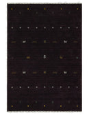 Tribal look Dark Purple Traditional Hand loom 4.6x7 Wool Area Rug