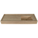 Troia Beige Travertine Rectangular Wall-mount Bathroom Sink (W)20" (L)54" (H)6" front view