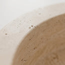 Troia Light Travertine Cylinder Vessel Sink - Mosaic Band - 16x16x6" - Honed and Filled