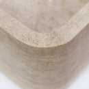 Troia Light Travertine Rectangular Farmhouse Sink - 27.5x18x7" - Honed and Filled