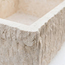 Troia Light Travertine Rectangular Vessel Sink - 17x12x6" - Honed and Chiseled