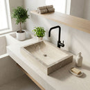 Troia Light Travertine Rectangular Vessel Sink - 27.5x16x4" - Honed and Filled
