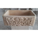 Light Travertine Natural Stone Farmhouse Apron Kitchen Sink 18x30x10