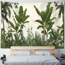 Tropical banana tree tapestry wall hanging for bedroom decor