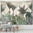 Tropical banana tree tapestry wall hanging for bedroom decor