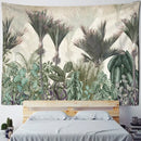 Tropical banana tree tapestry wall hanging for bedroom decor