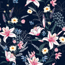Tropical Botanical Motifs Wallpaper