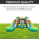 16FT Tropical Bounce House Combo With Double Water Slides (SAK92508)