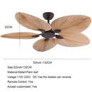 Tropical bronze and brown leaf ceiling fan living room led ceiling fan