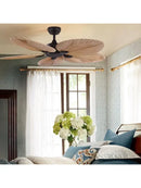 Tropical bronze and brown leaf ceiling fan living room led ceiling fan