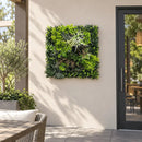 Tropical Forest Artificial Vertical Garden Green Wall Panel 35×35in – NFPA 701 Certified – UV Resistant – Commercial Grade