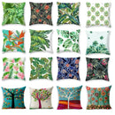 Tropical green leaves decorative cushion cover living room home decor