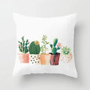 Tropical green leaves decorative cushion cover living room home decor