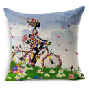 Tropical green leaves decorative cushion cover living room home decor