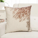 Tropical green plant leaves linen cushion cover living room pillow