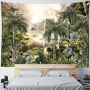 Tropical king palm landscape plant tapestry living room wall hanging