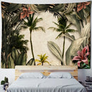 Tropical king palm landscape plant tapestry living room wall hanging