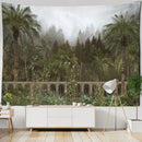 Tropical king palm landscape plant tapestry living room wall hanging