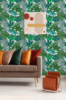 Tropical Leaves and Ferns Wallpaper