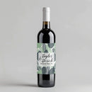 Tropical Leaves Wine Label
