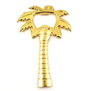 Tropical silver & gold coconut tree bottle opener kitchen tool