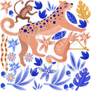 Jungle Animals Tropical theme - Fabric Nursery Wall Art Decals