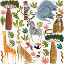 Jungle Animals Tropical theme - Fabric Nursery Wall Art Decals