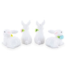 Set of 4 Porcelain Easter Bunnies 4 Inches