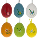 Set of 6 Real Easter Egg Ornaments with Bunnies Decorations