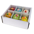 Set of 6 Real Easter Egg Ornaments with Bunnies Decorations