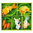 Set of 9 Easter Nest Figurine Accents - Spring Table Display 4 Inches