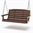 SimplyPoly 4 Foot Amish Made Classic Recycled Plastic Porch Swing, Bright White